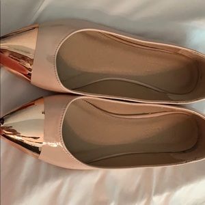 Rose gold flats size 6
